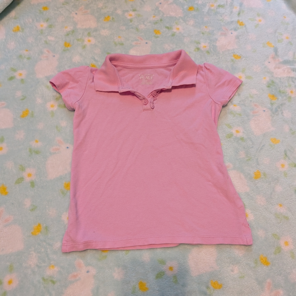 The Children's Place Pink Polo Shirt Classic Design
